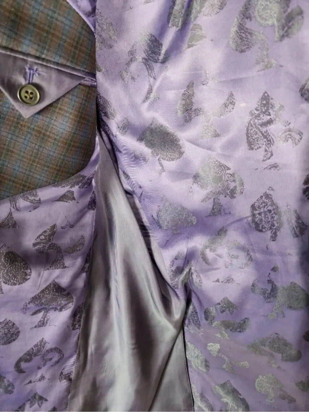 Ted Baker Blue Purple Plaid Wool Joey SPJ Slim Fit Sport Coat Blazer
